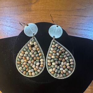 Beaded Teardrop Earrings